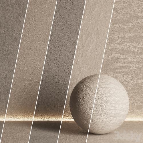 Wall covering | 5 in 1 Set of decorative plaster No. 06 | Vray+Corona